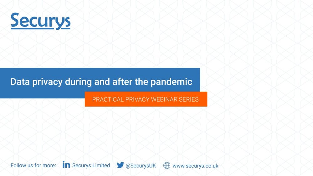 Data privacy during and after the pandemic