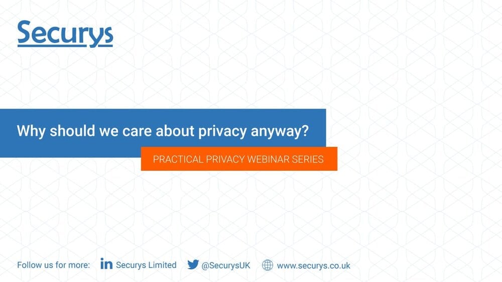 Why should we care about privacy anyway?