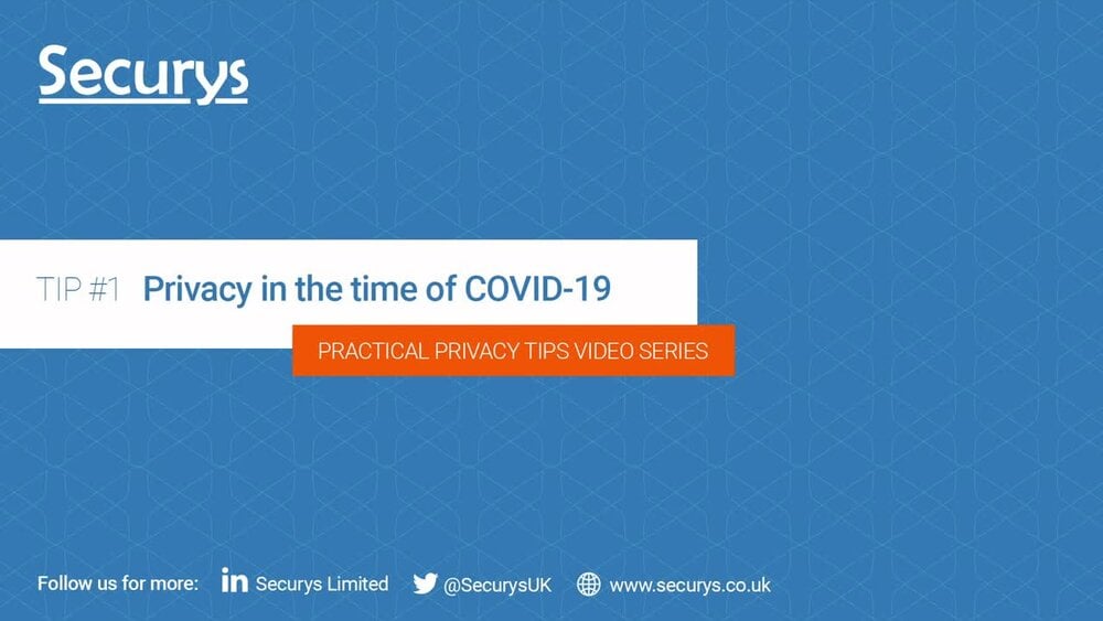 Privacy in the time of Covid-19